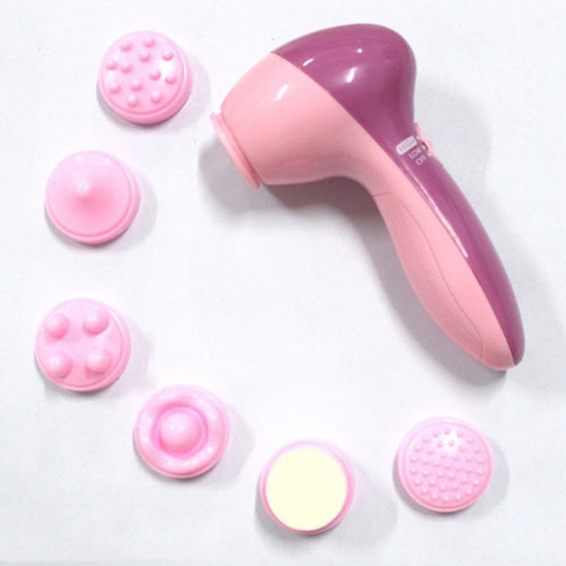 6  in 1 Electric Facial Cleanser Face Cleaning Machine Skin Pore Cleaner Body Cleansing Massage Mini Beauty Massager Brush